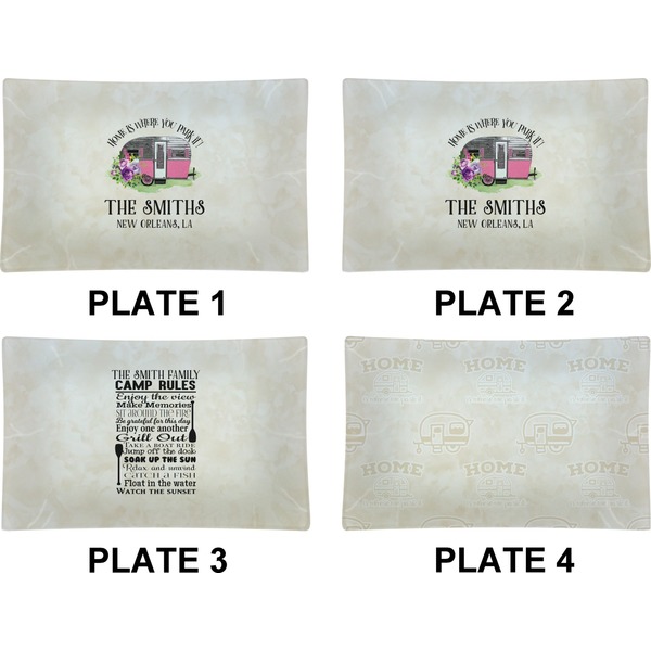 Camper Set of Rectangular Dinner Plates (Approval)