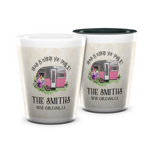 Custom Camper Ceramic Shot Glass - 1.5 oz (Personalized)