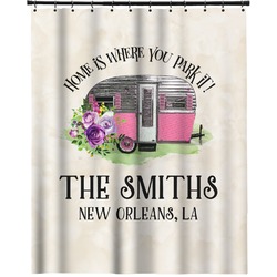 Camper Extra Long Shower Curtain - 70"x84" (Personalized)