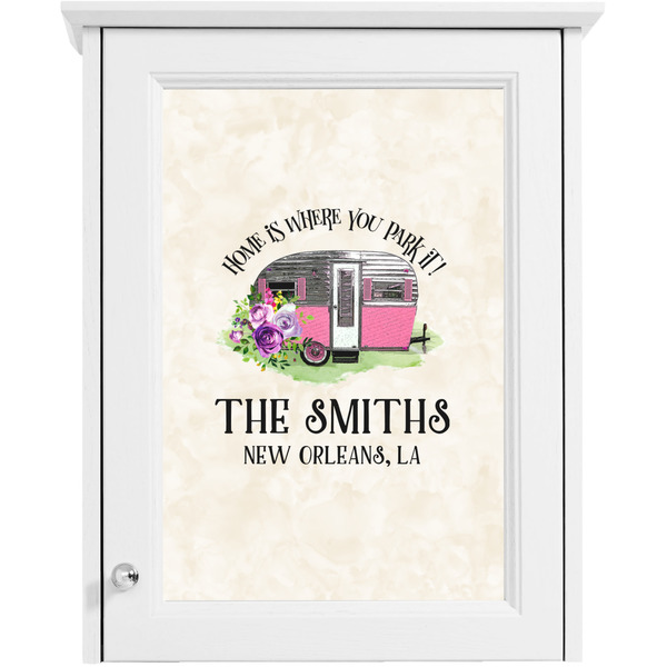 Camper Single White Cabinet Decal