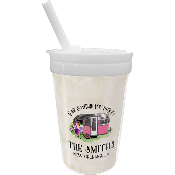 Custom Camper Sippy Cup with Straw (Personalized)