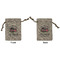 Camper Small Burlap Gift Bag - Front and Back