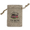Camper Small Burlap Gift Bag - Front (Personalized)