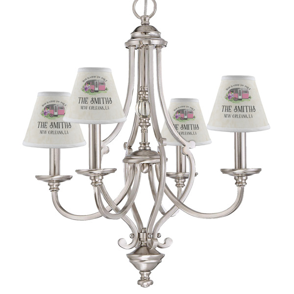 Camper Small Chandelier Shade - LIFESTYLE (on chandelier)