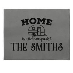 Camper Small Gift Box w/ Engraved Leather Lid (Personalized)