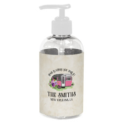 Camper Plastic Soap / Lotion Dispenser (8 oz - Small - White) (Personalized)