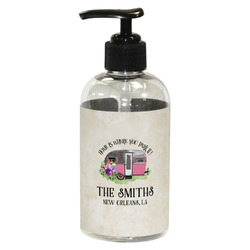Camper Plastic Soap / Lotion Dispenser (8 oz - Small - Black) (Personalized)