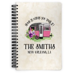 Camper Spiral Notebook - 7x10 w/ Name or Text
