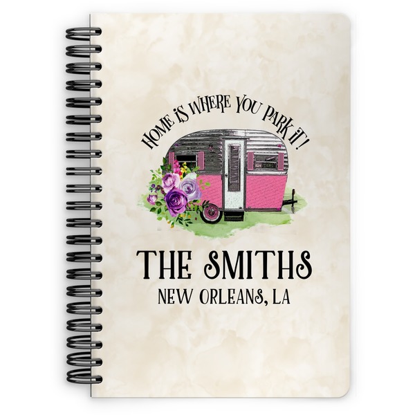 Custom Camper Spiral Notebook - 7x10 w/ Name or Text