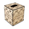 Camper Square Tissue Box Covers - Wood - Front
