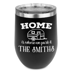 Camper Stemless Wine Tumbler - 5 Color Choices - Stainless Steel  (Personalized)