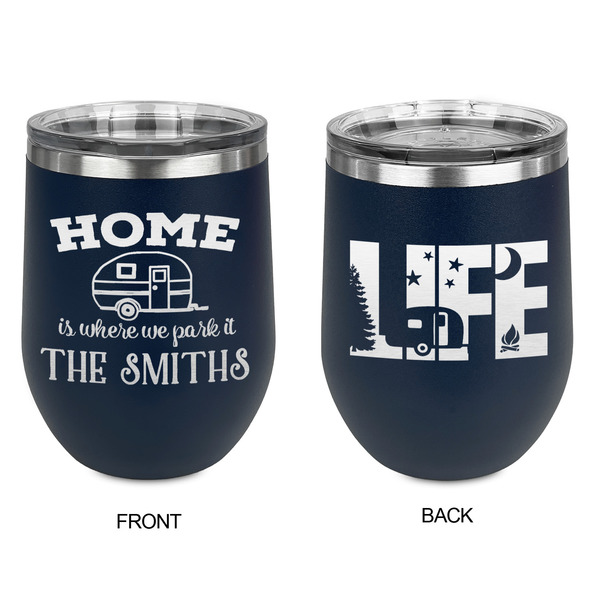 Camper Stainless Wine Tumblers - Navy - Double Sided - Approval