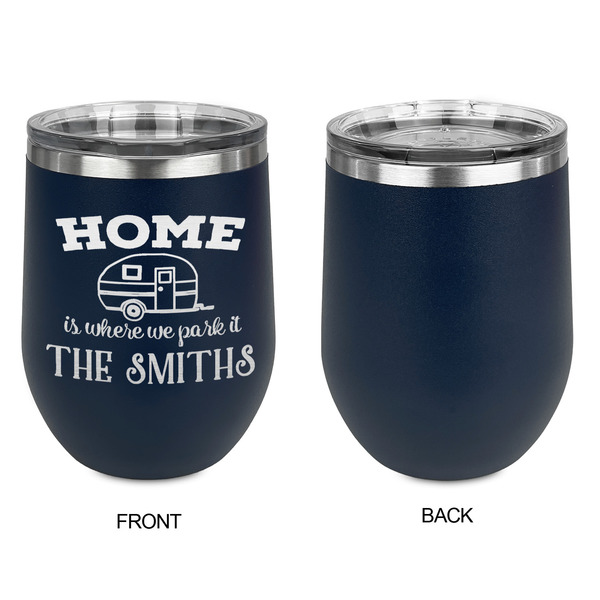 Camper Stainless Wine Tumblers - Navy - Single Sided - Approval