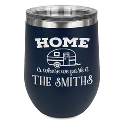 Camper Stemless Wine Tumbler - 5 Color Choices - Stainless Steel  (Personalized)