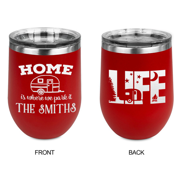 Camper Stainless Wine Tumblers - Red - Double Sided - Approval