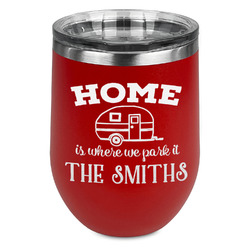 Camper Stemless Stainless Steel Wine Tumbler - Red - Single Sided (Personalized)