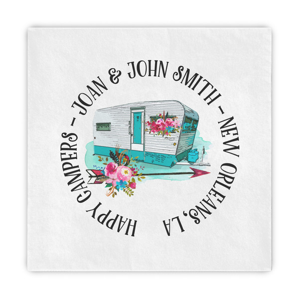 Custom Camper Decorative Paper Napkins (Personalized)