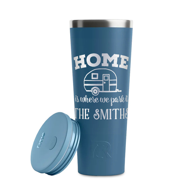 Camper Steel Blue RTIC Everyday Tumbler - 28 oz. - Lid Off