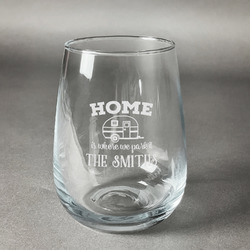 Camper Stemless Wine Glass (Single) (Personalized)