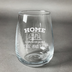 Camper Stemless Wine Glass - Engraved (Personalized)