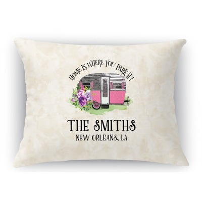 Camper Rectangular Throw Pillow Case (Personalized)