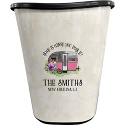 Camper Waste Basket - Single Sided (Black) (Personalized)