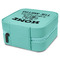 Camper Travel Jewelry Boxes - Leather - Teal - View from Rear