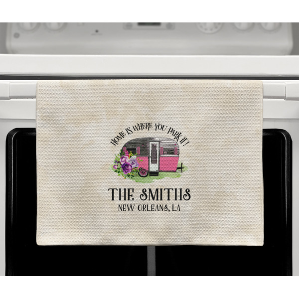 Camper Waffle Weave Towel - Full Color Print - Lifestyle2 Image