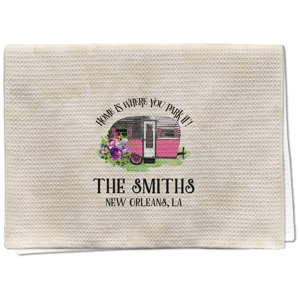 Custom Camper Kitchen Towel - Waffle Weave - Full Color Print (Personalized)