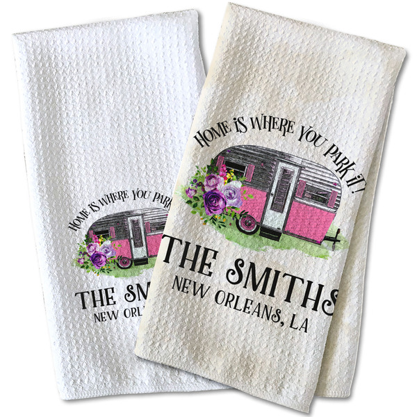 Camper Waffle Weave Towels - Two Print Styles