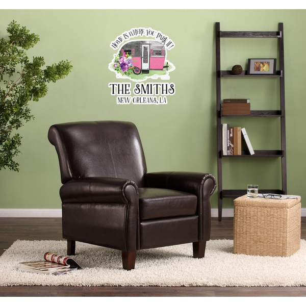 Camper Wall Graphic on Living Room Wall