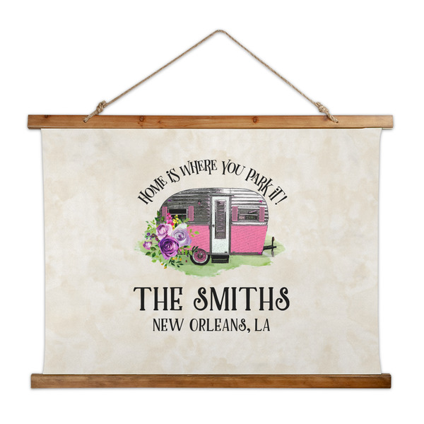 Custom Camper Wall Hanging Tapestry - Wide (Personalized)