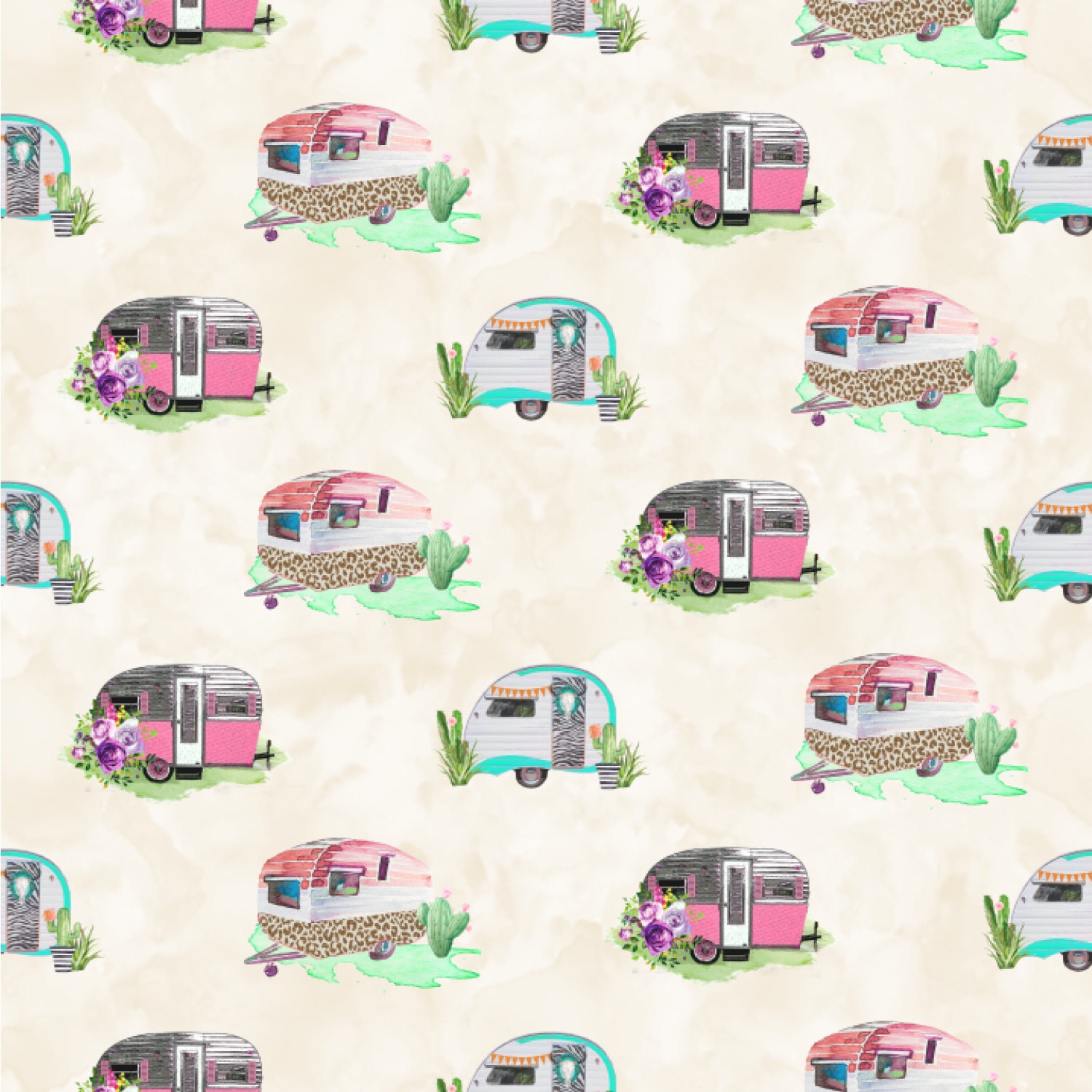 Custom Camper Wallpaper & Surface Covering (Peel & Stick 24"x 24