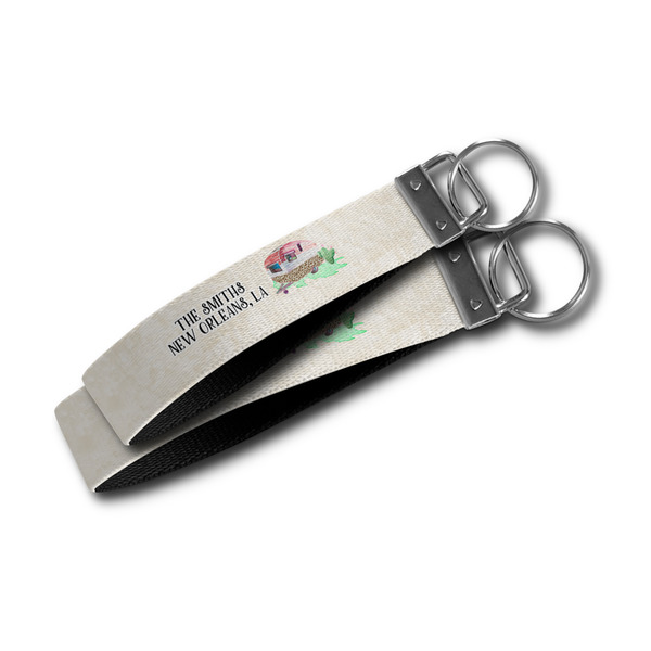 Camper Webbing Keychain FOBs - Size Comparison