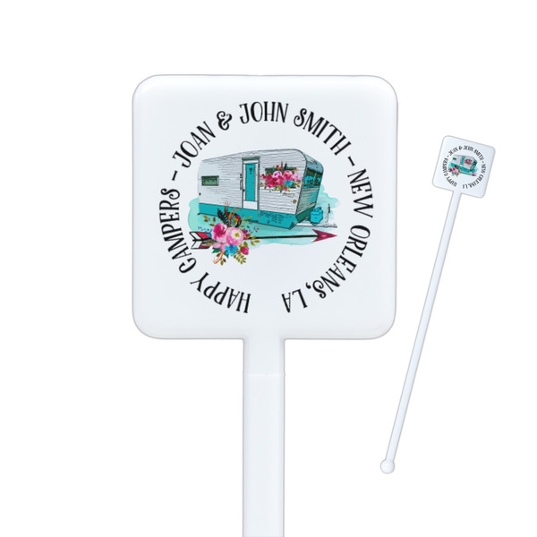Custom Camper Square Plastic Stir Sticks (Personalized)