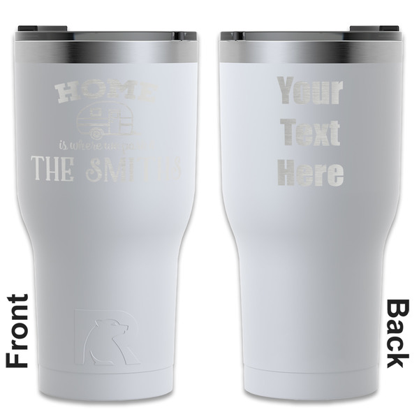 Custom Camper RTIC Tumbler - White - Engraved Front & Back (Personalized)