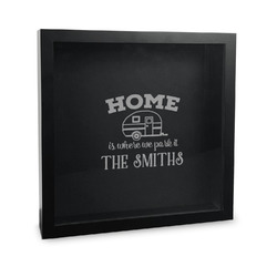 Camper Wine Cork Shadow Box - 12in x 12in (Personalized)