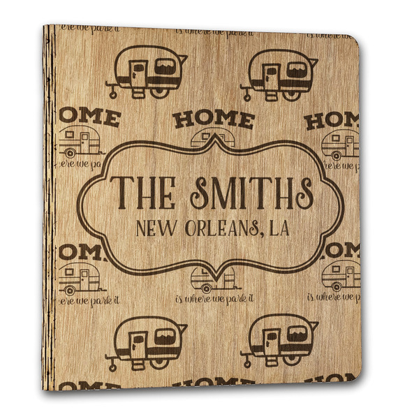 Custom Camper Wood 3-Ring Binder - 1" Letter Size (Personalized)