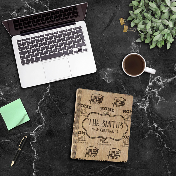 Camper Wood 3-Ring Binders - 1" Letter - In Context