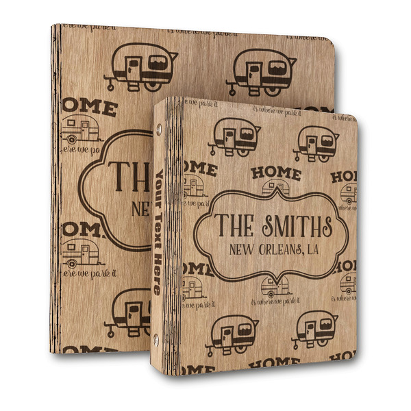 Custom Camper Wood 3-Ring Binder (Personalized)
