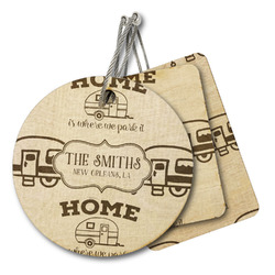 Camper Wood Luggage Tag (Personalized)