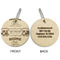 Camper Wood Luggage Tags - Round - Approval