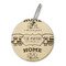 Camper Wood Luggage Tags - Round - Front/Main