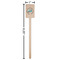 Camper Wooden 6.25" Stir Stick - Rectangular - Dimensions