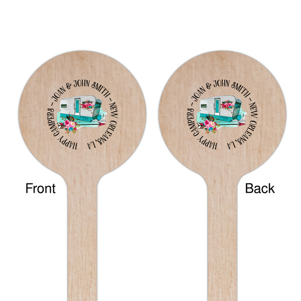 Camper Wooden 6" Stir Stick - Round - Double Sided - Front & Back