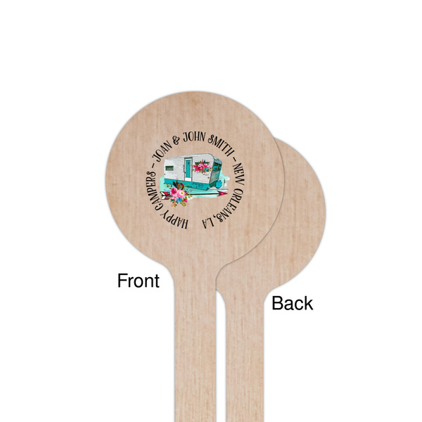 Camper Wooden 7.5" Stir Stick - Round - Single Sided - Front & Back