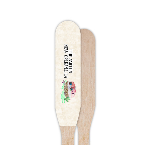 Camper Wooden Food Pick - Paddle - Single Sided - Front & Back
