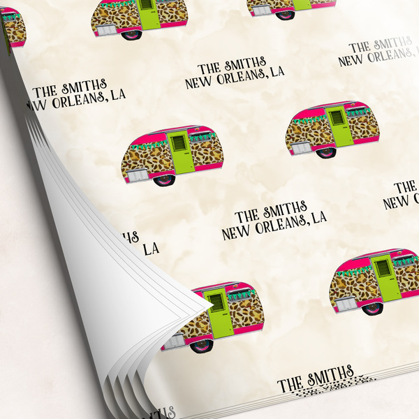 Custom Camper Wrapping Paper Sheets (Personalized)