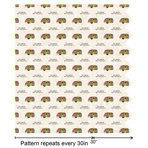 Camper Wrapping Paper Roll - Satin - Partial Roll