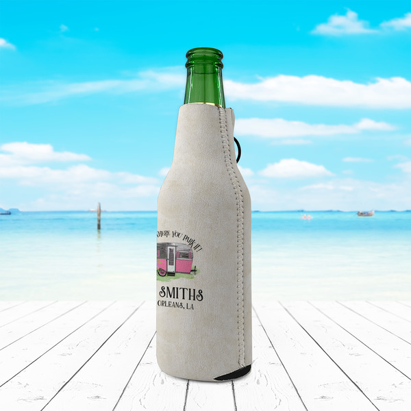 Camper Zipper Bottle Cooler - LIFESTYLE